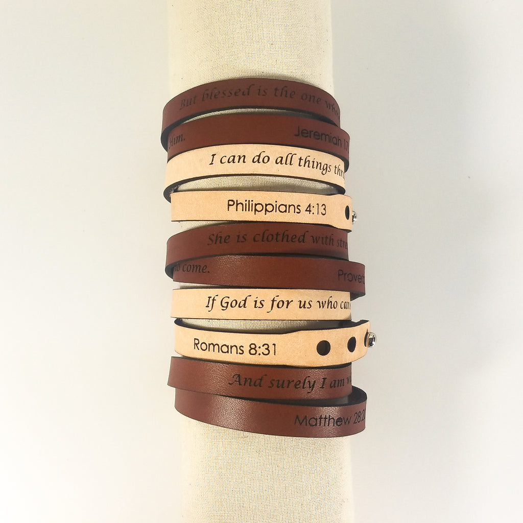 Spiritual Quote Wrap Bracelets - If God is for us who can be against us?